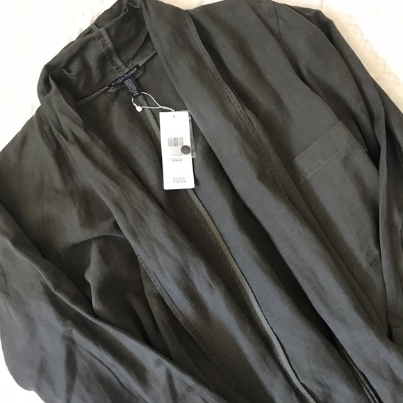 Eileen Fisher Tencel oversized long jacket Duster - Picture 12 of 13